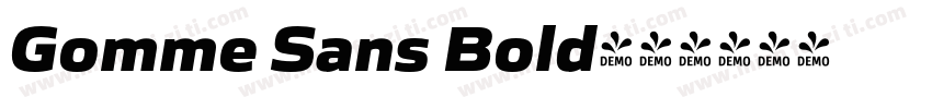 Gomme Sans Bold字体转换